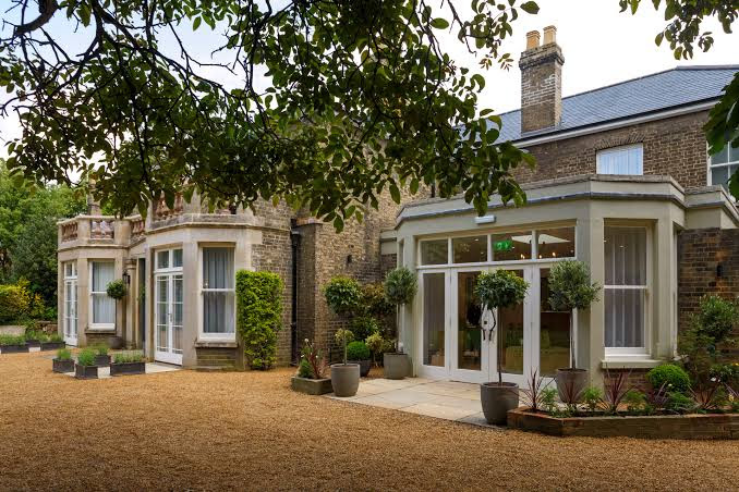 Exterior of a stone house in Cambridge,