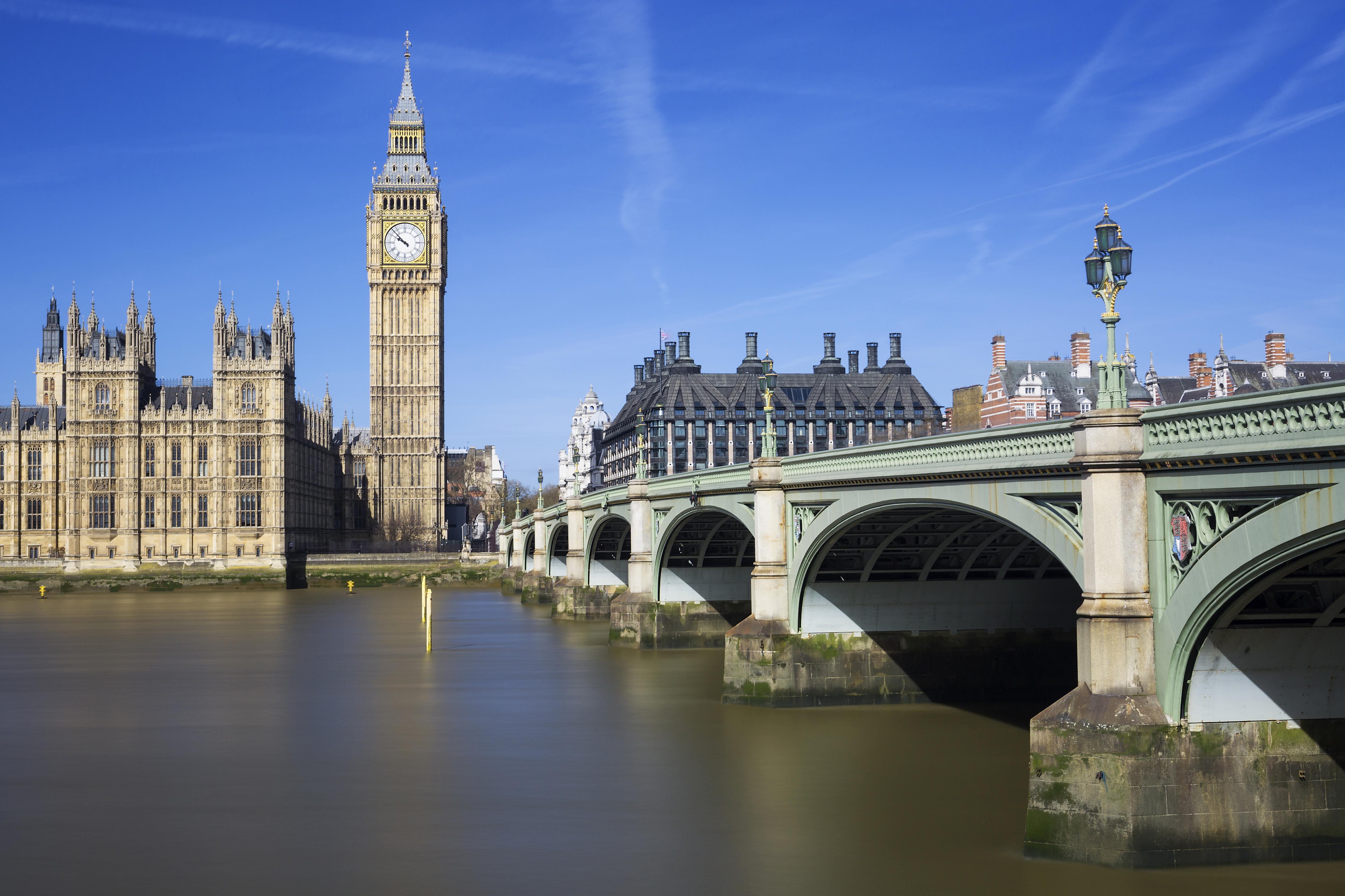 A view of Big Ben and Houses of Parliament in London.