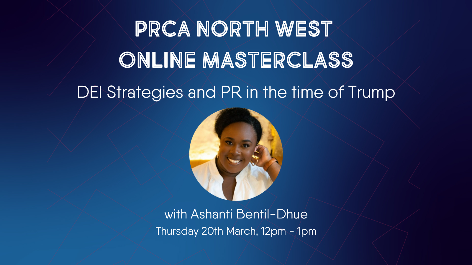 graphic displaying PRCA NW Online Masterclass